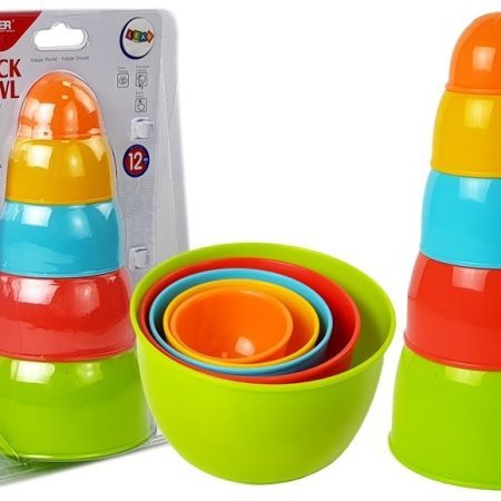 Piramis csészék Puzzle kisgyermekeknek 5 db