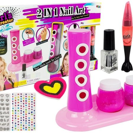Körömlakk készlet Glitter adagoló Színes matricák