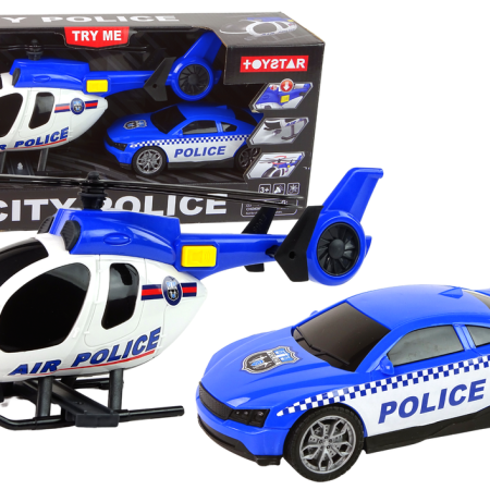 Járműkészlet Helikopter Auto Police Sound