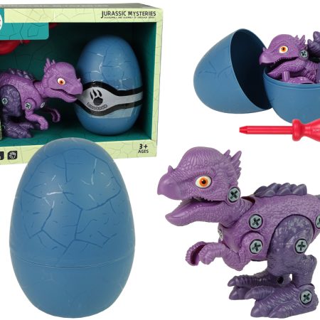 Stygimoloch dinoszaurusz tojással és lila csavarhúzóval