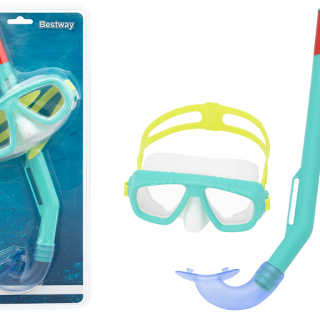 Búvárszemüveg és snorkel zöld