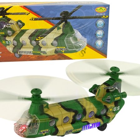 Katonai helikopter Hatalmas szárnyak Lights Sound Moro