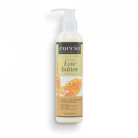 Cuccio Ultrakönnyű Testvaj Tejjel és Mézzel - Lyte Butter Ultra Sheer Milk & Honey (237 ml)