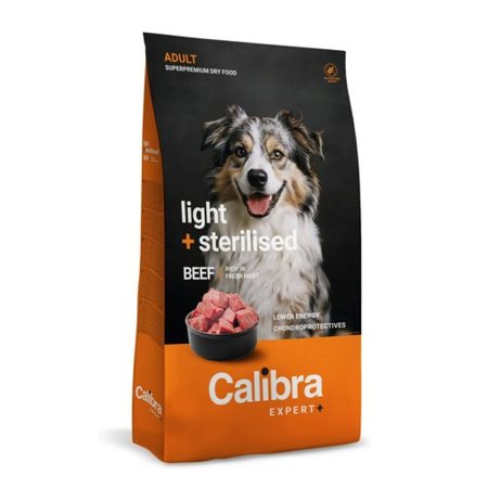 Calibra Dog EXPERT+ Adult Light & Sterilised Beef kutyatáp 12 kg