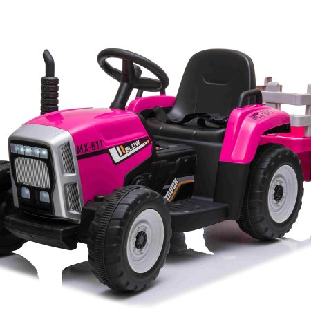 Elektromos traktor pótkocsival Blow pink