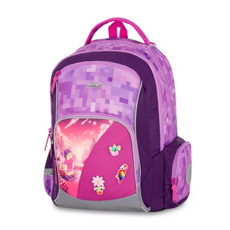 Iskolai hátizsák OXY GO Playworld Girl Pixel