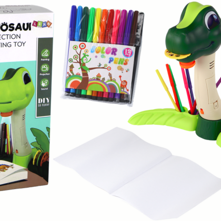 Dinoszaurusz projektor markerekkel
