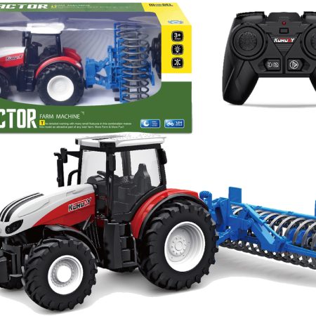 RC 1:24 távirányítós mezőgazdasági görgős traktor
