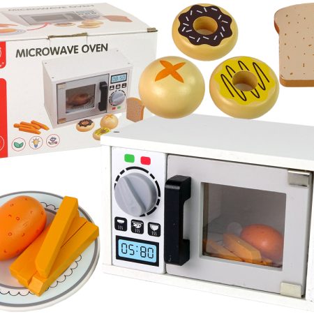 Fa mikrohullámú sütő fehér tartozékokkal