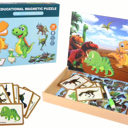 Oktatási mágneses puzzle dinoszauruszok