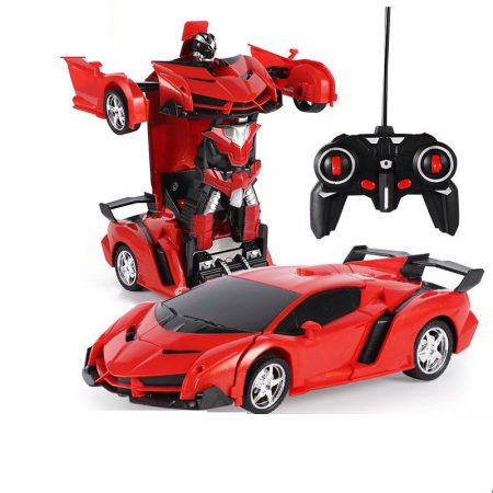 Car Robot Transformers 2 az 1-ben távirányító RC piros