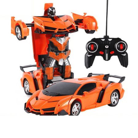 Car Robot Transformers 2 az 1-ben távirányító RC narancssárga piros