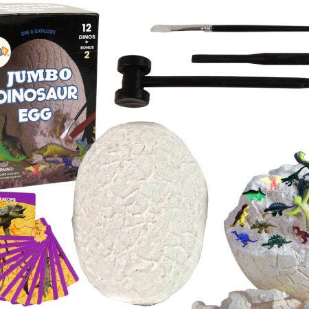 Régészeti készlet - Óriás ásatási tojás 12 dinoszaurusz figurával