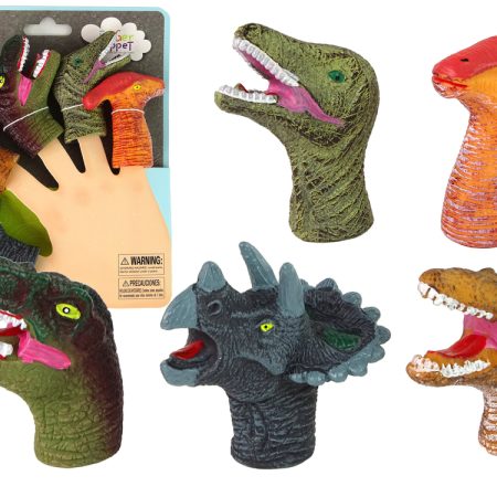Színes dinoszauruszok ujjbábokhoz