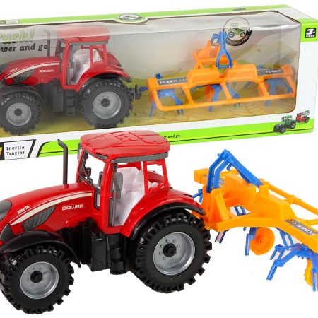 Piros traktor összefoglaló súrlódási meghajtóval