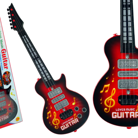 Elektromos gitár csillag húrok színes LED-ek Piros
