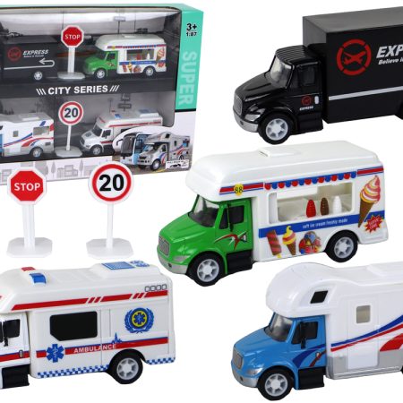 Camper Truck Sürgősségi fagylaltkocsi súrlódó hajtással 1:87 A