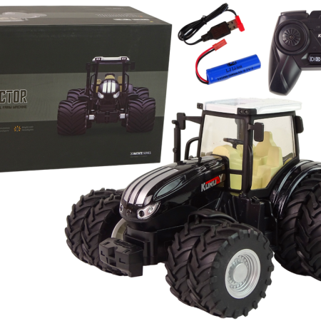 Távirányított R/C Black Tractor 2.4G Metal fordítása elektromos autó - távirányítású fekete traktor 2.4G fém.