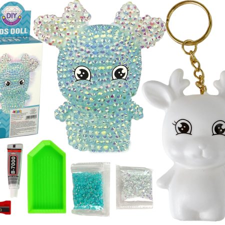 DIY Kit Diamond Reindeer DIY Crystals Pendant 3D Blue