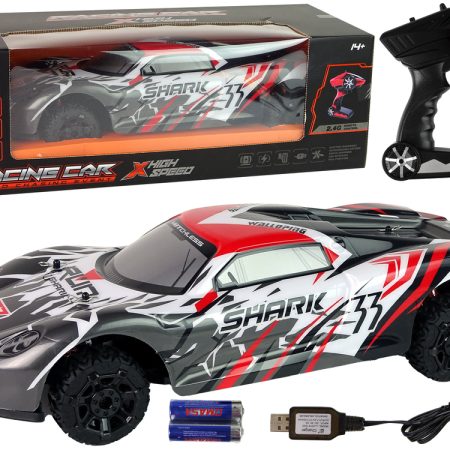 Sport elektromos autó R/C 1:8 szürke fehér
