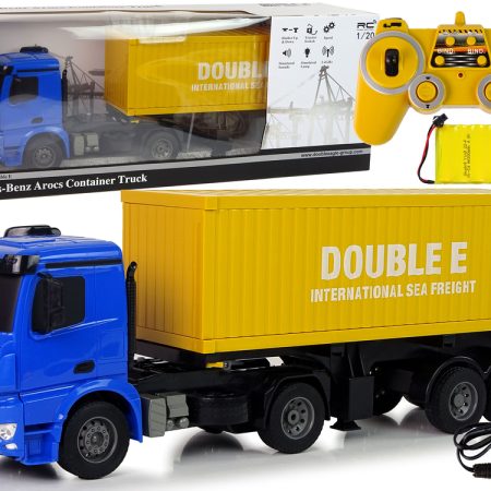 Nagy R/C elektromos teherautó Mercedes Arocs kék színben 1:20