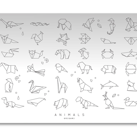 Íróasztali alátét Origami animals