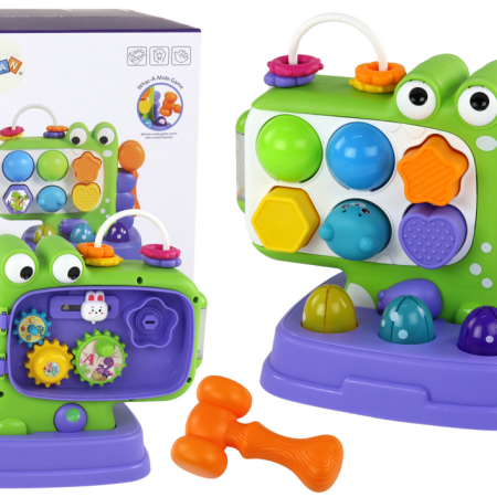 Dinosaur Oktatási Panel Whac-A-Mole Matching Game Kids Purple