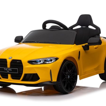 Sárga elektromos BMW M4 autó
