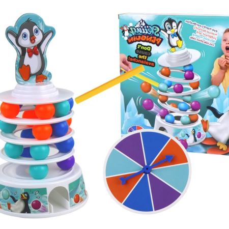 Ügyességi játék Penguin Balls Slide Tower Balls