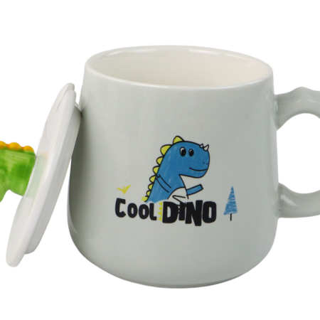 Dinosaur Blue kerámia bögre kanállal és kanállal 350ml
