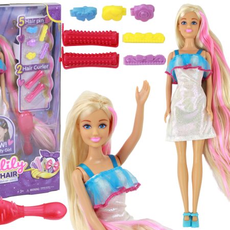 Anlila Dolls hosszú szőke hajformázó frizurák