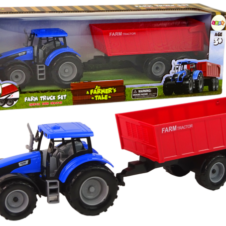 Traktor pótkocsival Mezőgazdasági jármű Kék