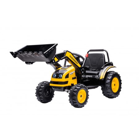 Gyermek elektromos traktor lapáttal sárga