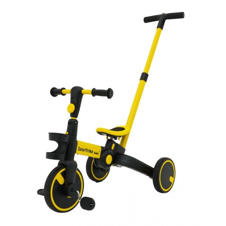 Gyermek tricikli és kidobó 3 az 1-ben Sportrike sárga
