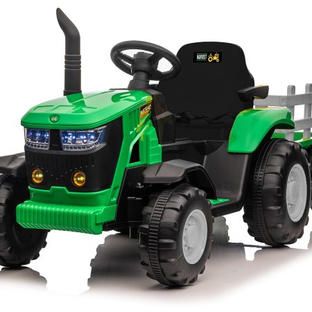 Gyermek elektromos traktor iparvágány 12V 7Ah zöld