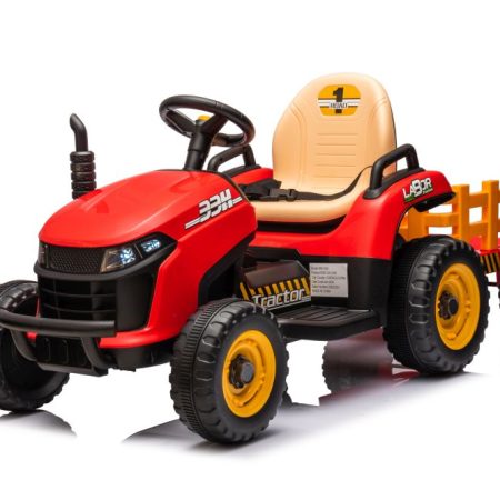 Gyermek elektromos traktor BBH-030 pótkocsival piros