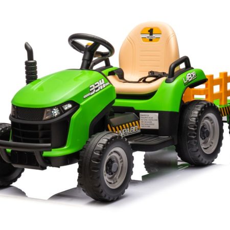 Gyermek elektromos traktor BBH-030 pótkocsi zöld