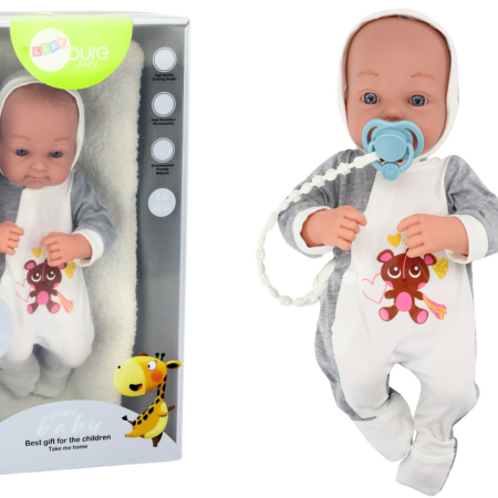 Bobas baba pizsamában takaróval és cumival 35 cm