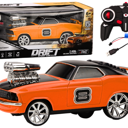Távirányítós autó 1:18 A Drift 360 lámpái narancssárgán szólalnak meg