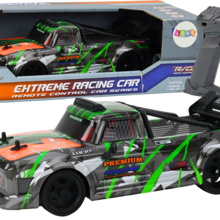 Távirányítós RC autó 1:16 gumi kerekei drift szürke-zöld