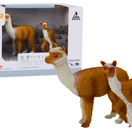 Figura felnőtt láma 8 cm lámabébivel 6 cm A világ állatai