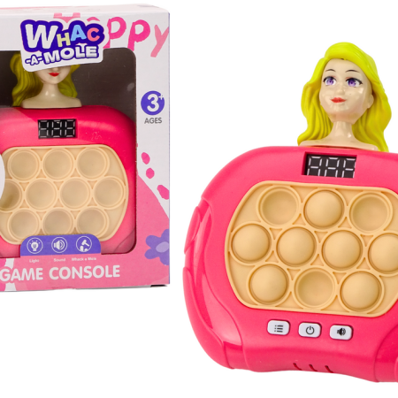Játék Pop-It Wac-A-Mole Doll Lights Hangok Pink Sensory