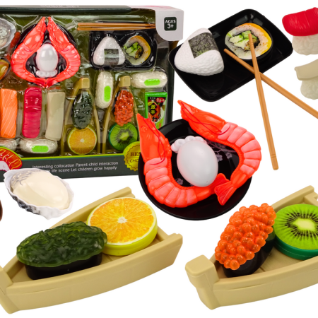 Sushi játszószett garnélarák kiegészítőkkel gyerekeknek 24 részes