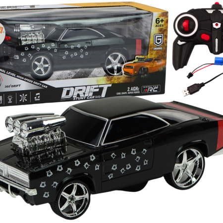 RC car 1:18 Drift 360 feketén világít és hangzik