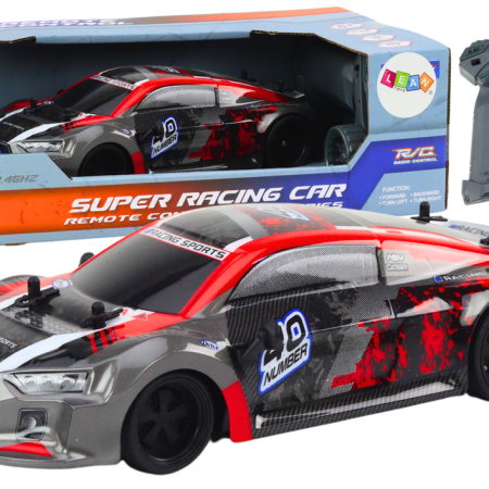 Távirányítós RC autó 1:18 gumi kerekek Drift piros