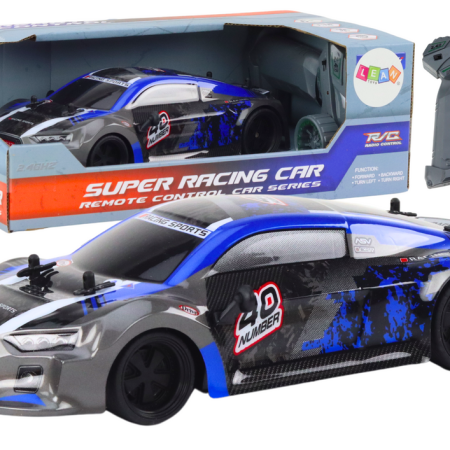 Távirányítós RC Car 1:18 gumikerekek drift kék