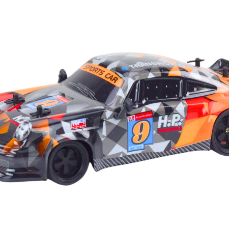 Távirányítós RC autó 1:18 drift narancssárga gumi kerekekkel