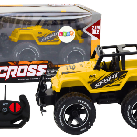 RC terepkocsi 1:18 sárga távirányító