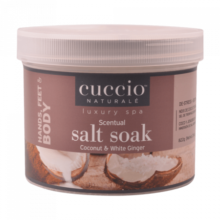 Cuccio Tengeri Sófürdő Kókusszal és Fehér Gyömbérrel - Scentual Salt Soak Coconut & White Ginger (822 g)