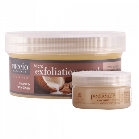 Cuccio Bőrradír Kókusszal és Fehér Gyömbérrel - Micro Exfoliation Scrub Coconut & White Ginger (453 g)